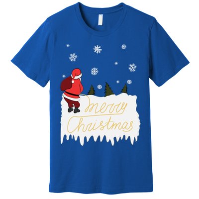 Peeing Santa Merry Christmas Ugly Christmas Xmas Great Gift Premium T-Shirt