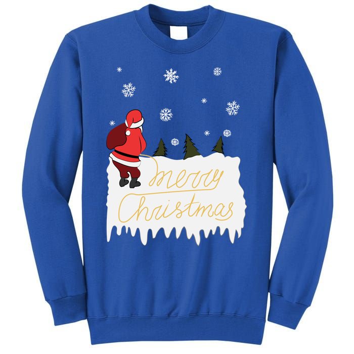 Peeing Santa Merry Christmas Ugly Christmas Xmas Great Gift Tall Sweatshirt