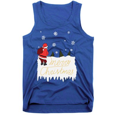 Peeing Santa Merry Christmas Ugly Christmas Xmas Great Gift Tank Top