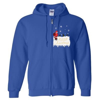 Peeing Santa Merry Christmas Ugly Christmas Xmas Great Gift Full Zip Hoodie