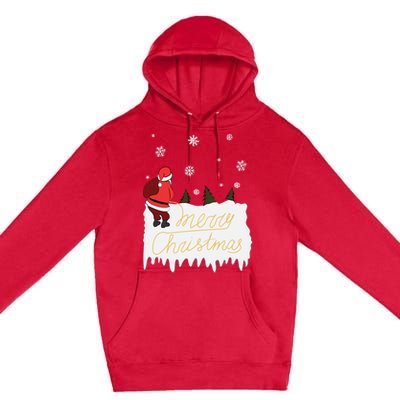 Peeing Santa Merry Christmas Ugly Christmas Xmas Great Gift Premium Pullover Hoodie