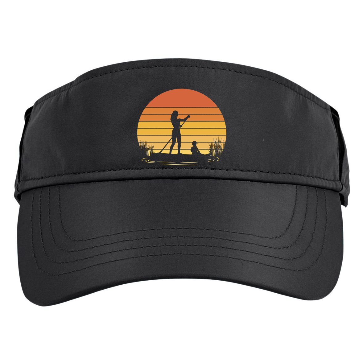 Paddle Surf Mother And Child Sunset Adult Drive Performance Visor