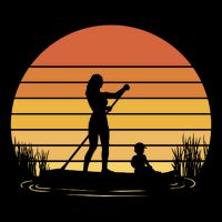 Paddle Surf Mother And Child Sunset Mug