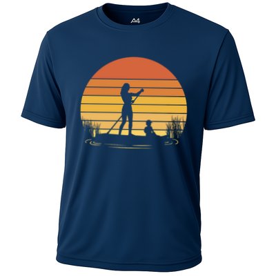 Paddle Surf Mother And Child Sunset Performance Shirt