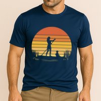 Paddle Surf Mother And Child Sunset Cooling Performance Crew T-Shirt