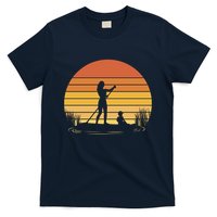 Paddle Surf Mother And Child Sunset T-Shirt