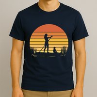 Paddle Surf Mother And Child Sunset T-Shirt