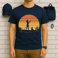 Paddle Surf Mother And Child Sunset T-Shirt