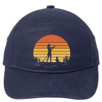 Paddle Surf Mother And Child Sunset 7-Panel Snapback Hat