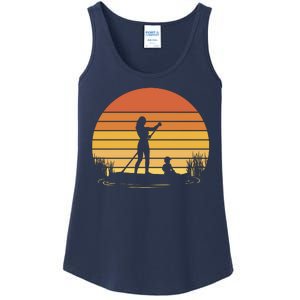 Paddle Surf Mother And Child Sunset Ladies Essential Tank