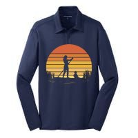 Paddle Surf Mother And Child Sunset Silk Touch Performance Long Sleeve Polo