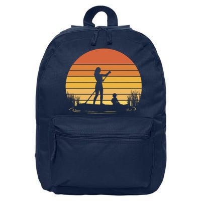 Paddle Surf Mother And Child Sunset 16 in Basic Backpack