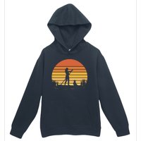 Paddle Surf Mother And Child Sunset Urban Pullover Hoodie