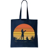 Paddle Surf Mother And Child Sunset Tote Bag