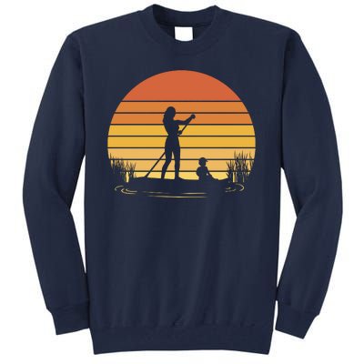 Paddle Surf Mother And Child Sunset Tall Sweatshirt