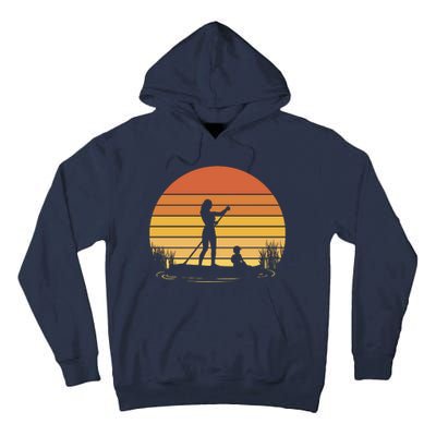 Paddle Surf Mother And Child Sunset Tall Hoodie