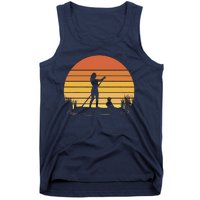 Paddle Surf Mother And Child Sunset Tank Top