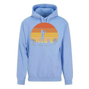 Paddle Surf Mother And Child Sunset Unisex Surf Hoodie