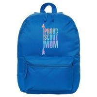 Proud Scout Mom Meaningful Gift Parent Mother Of Club Cool Gift 16 in Basic Backpack