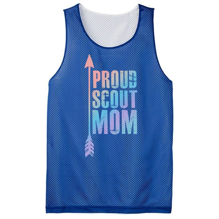 Proud Scout Mom Meaningful Gift Parent Mother Of Club Cool Gift Mesh Reversible Basketball Jersey Tank