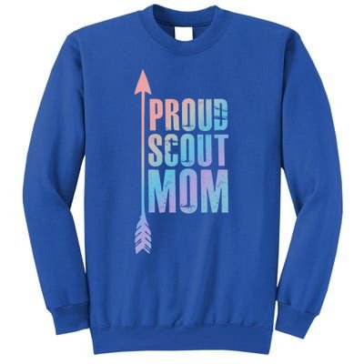 Proud Scout Mom Meaningful Gift Parent Mother Of Club Cool Gift Tall Sweatshirt