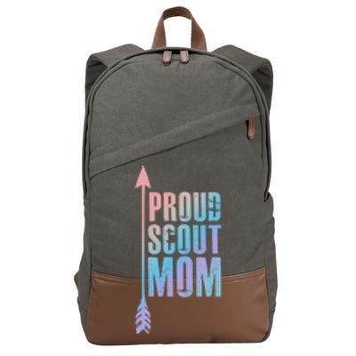 Proud Scout Mom Meaningful Gift Parent Mother Of Club Cool Gift Cotton Canvas Backpack