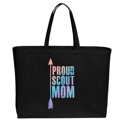 Proud Scout Mom Meaningful Gift Parent Mother Of Club Cool Gift Cotton Canvas Jumbo Tote