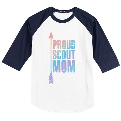 Proud Scout Mom Meaningful Gift Parent Mother Of Club Cool Gift Baseball Sleeve Shirt