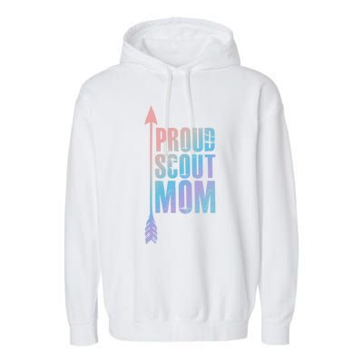 Proud Scout Mom Meaningful Gift Parent Mother Of Club Cool Gift Garment-Dyed Fleece Hoodie