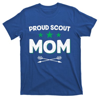 Proud Scout Mom Gift Scouting Camping Mothers Day Funny Gift T-Shirt