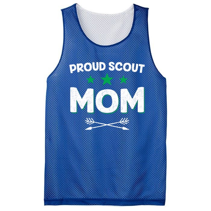 Proud Scout Mom Gift Scouting Camping Mothers Day Funny Gift Mesh Reversible Basketball Jersey Tank