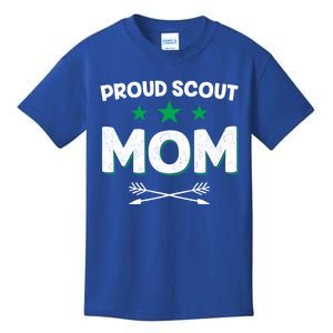 Proud Scout Mom Gift Scouting Camping Mothers Day Funny Gift Kids T-Shirt