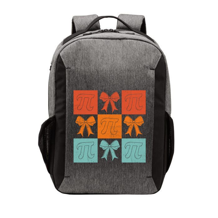 Pi Symbol Math Bow Retro Checkered Grid Pattern Gift Vector Backpack