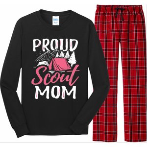 Proud Scout Mom Scouting Den Leader Cub Camping Troop Gift Cute Gift Long Sleeve Pajama Set