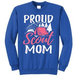 Proud Scout Mom Scouting Den Leader Cub Camping Troop Gift Cute Gift Sweatshirt