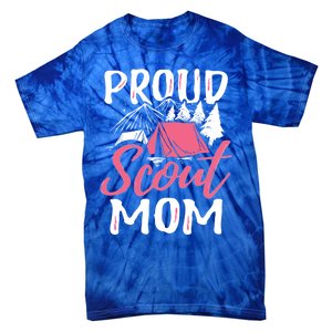 Proud Scout Mom Scouting Den Leader Cub Camping Troop Gift Cute Gift Tie-Dye T-Shirt