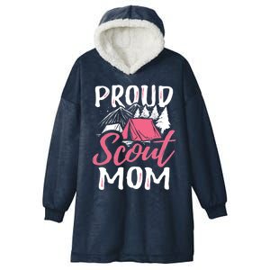 Proud Scout Mom Scouting Den Leader Cub Camping Troop Gift Cute Gift Hooded Wearable Blanket