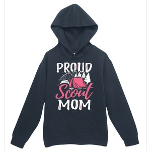 Proud Scout Mom Scouting Den Leader Cub Camping Troop Gift Cute Gift Urban Pullover Hoodie