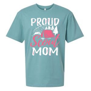 Proud Scout Mom Scouting Den Leader Cub Camping Troop Gift Cute Gift Sueded Cloud Jersey T-Shirt