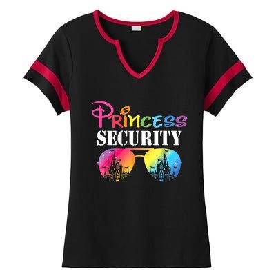 Princess Security Mom Dad Family Birthday Halloween Funny Ladies Halftime Notch Neck Tee