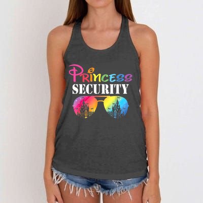 Princess Security Mom Dad Family Birthday Halloween Funny Women's Knotted Racerback Tank