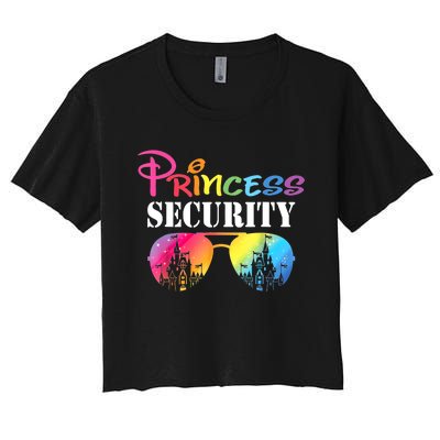 Princess Security Mom Dad Family Birthday Halloween Funny Women's Crop Top Tee