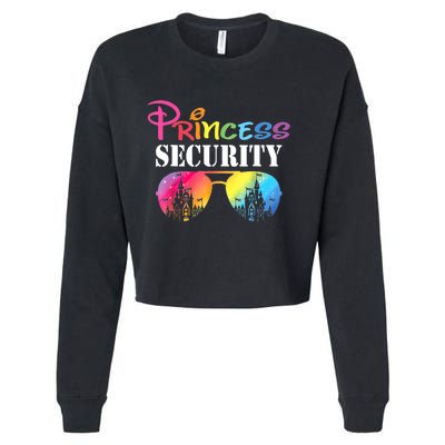 Princess Security Mom Dad Family Birthday Halloween Funny Cropped Pullover Crew