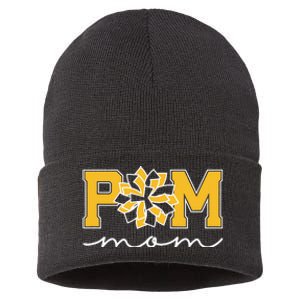 Pom Squad Mom For Dance Cheer Spirit Squad Sustainable Knit Beanie