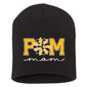 Pom Squad Mom For Dance Cheer Spirit Squad Short Acrylic Beanie