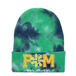 Pom Squad Mom For Dance Cheer Spirit Squad Tie Dye 12in Knit Beanie