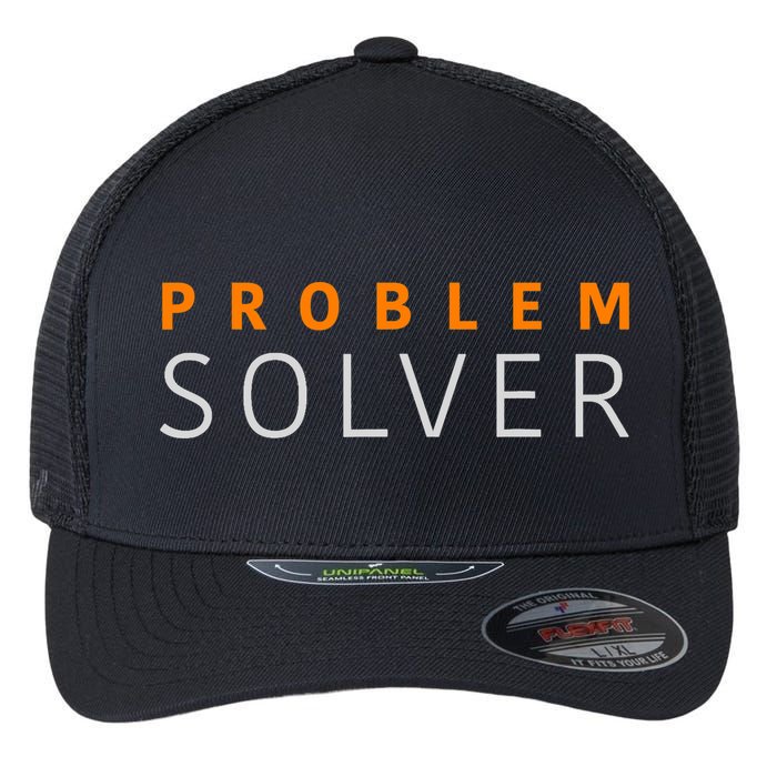 Problem SOLVER Mood Top Confident Positive Attitude Quote Flexfit Unipanel Trucker Cap