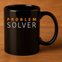 Problem SOLVER Mood Top Confident Positive Attitude Quote 11oz C Handle Ceramic Mug