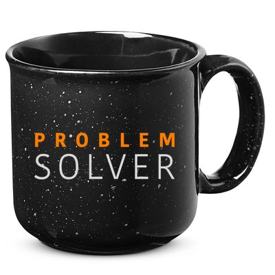 Problem SOLVER Mood Top Confident Positive Attitude Quote 15oz Campfire Ceramic Mug