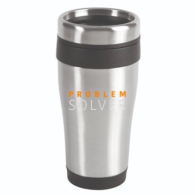 Problem SOLVER Mood Top Confident Positive Attitude Quote 16oz Travel Tumbler